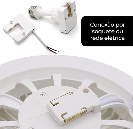 Ventilador De Teto Articulado Ajustável Com Luz Led Controle e Aromaterapia 48W Bivolt