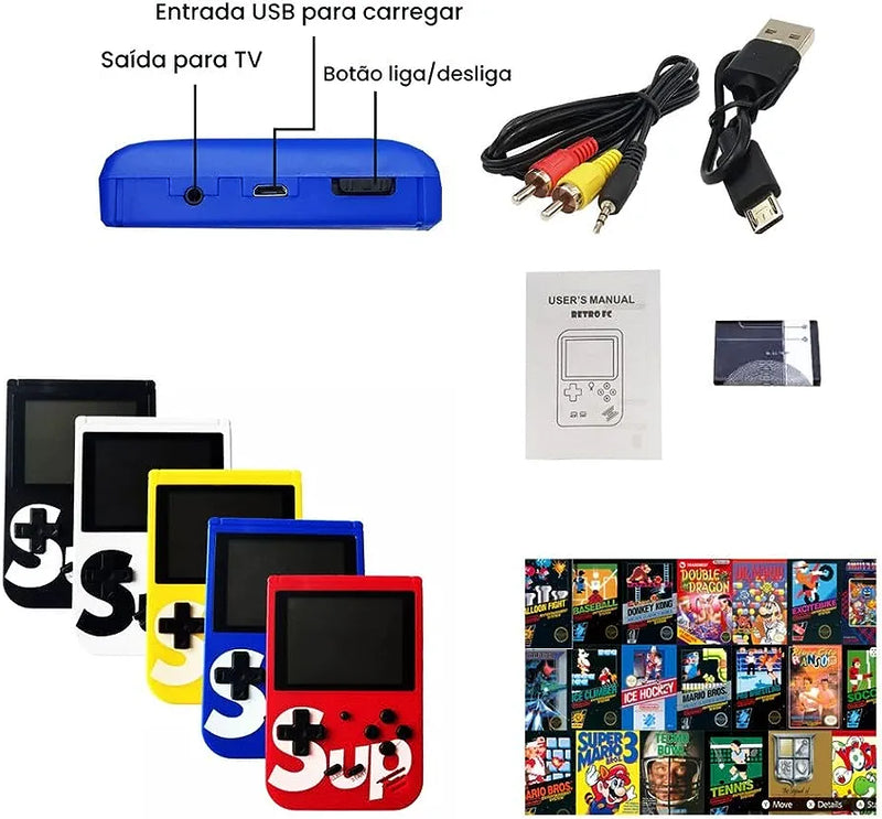 Mine Video Game Boy Portátil Sup 400 Jogos - Storesul