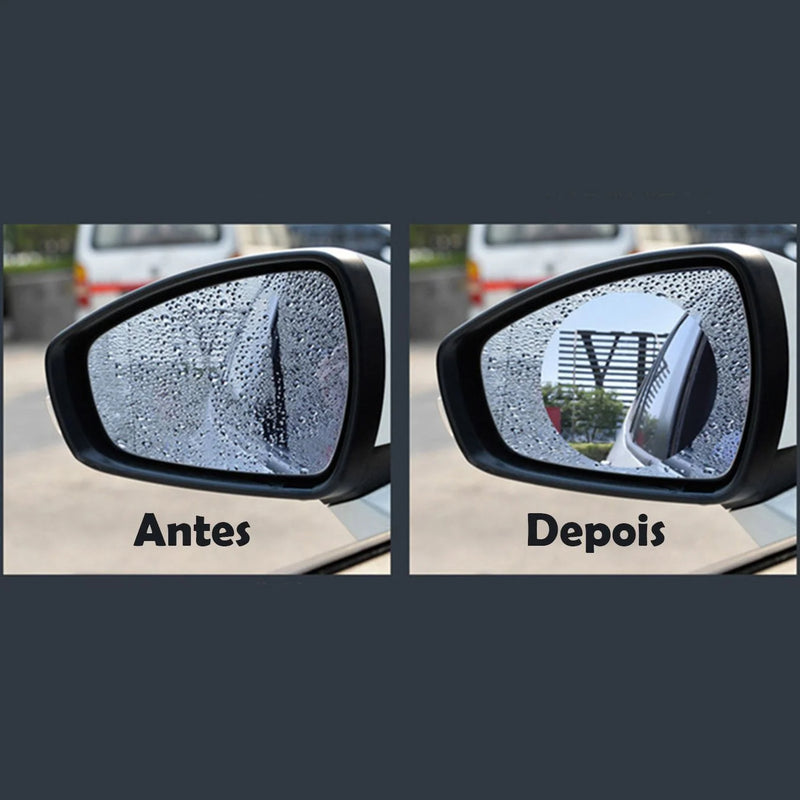 Película Retrovisor Carro Anti Embaçante Respingo Chuva Kit Com 2 - Storesul