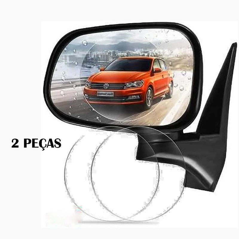 Película Retrovisor Carro Anti Embaçante Respingo Chuva Kit Com 2 - Storesul