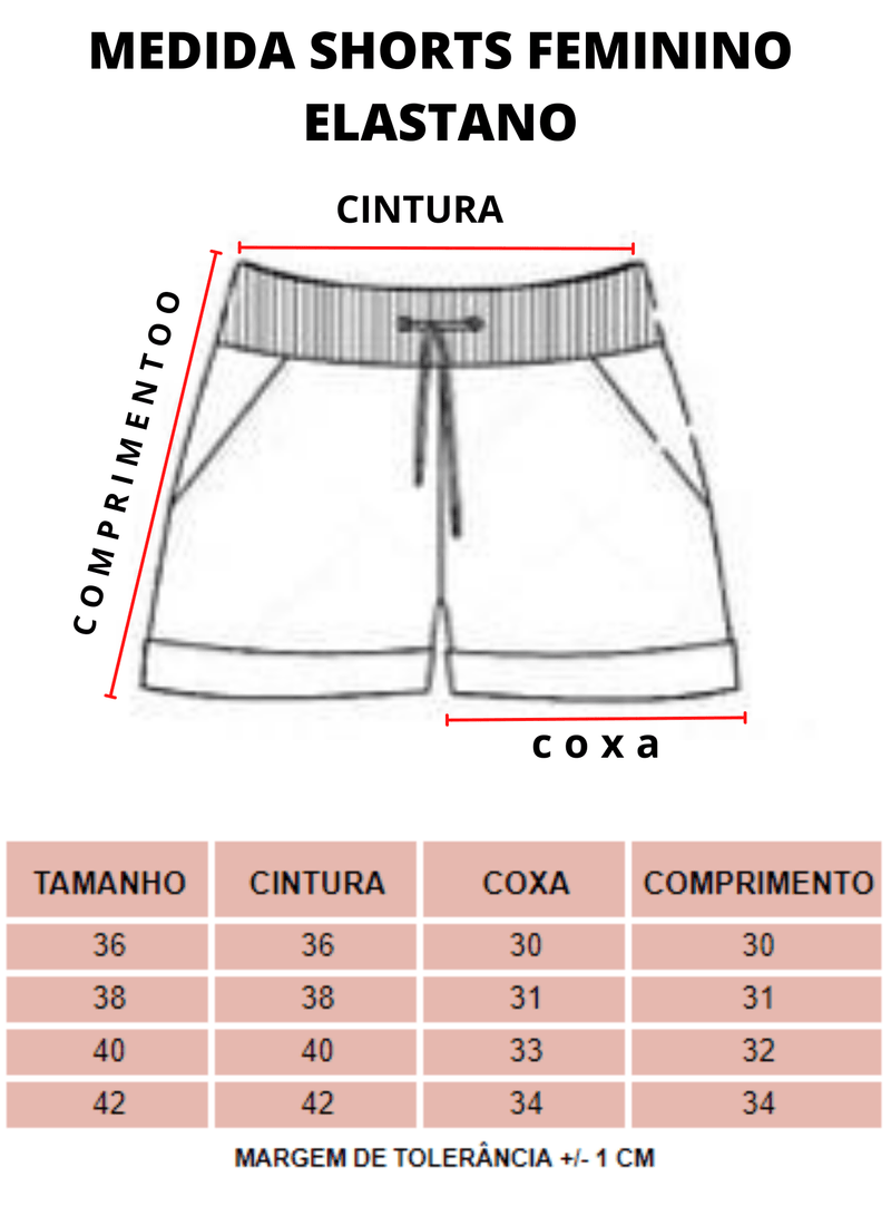 Shorts Elastano Feminina - Storesul