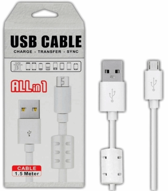 CABO DE DADOS E CARREGADOR MICRO USB V8 - Storesul