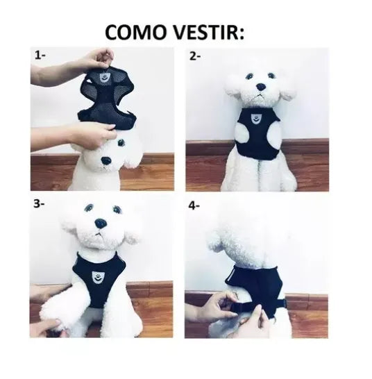 Kit Bebedouro Portátil Dog e Coleira Peitoral Para Cachorro e Gato