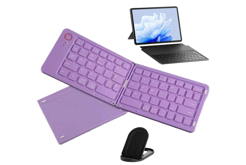 Teclado Portátil Dobravel Bolsa Sem Fio Compacto Bluetooth