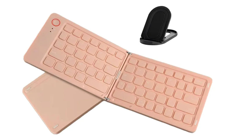 Teclado Portátil Dobravel Bolsa Sem Fio Compacto Bluetooth