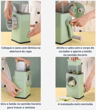 CORTADOR E FATIADOR DE LEGUMES MANUAL LÂMINAS INOX - Storesul