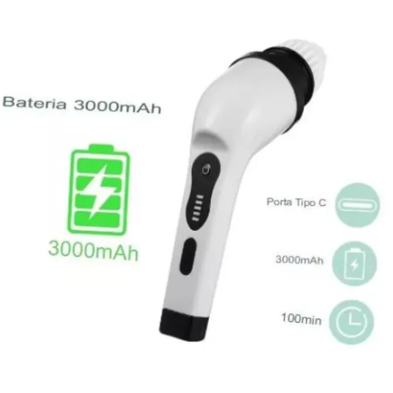 Compartilhar DÚVIDAS  Tire suas dúvidas  INDIQUE ESTE PRODUTO  Indique para um amigo  Esfregão Elétrico Sem fio Escova De Limpeza Pesada Multiuso 360 Recarregável Giratória