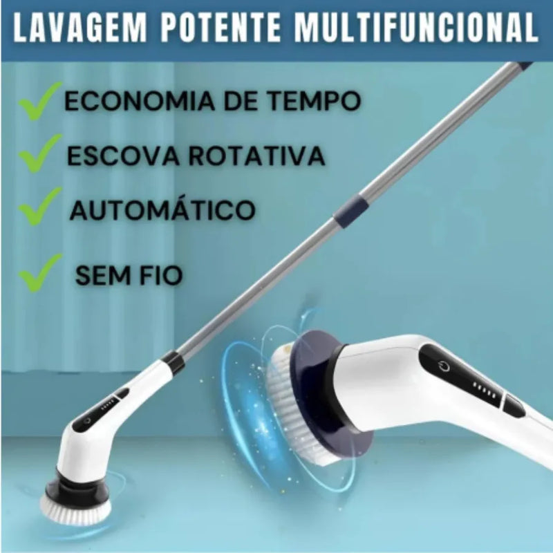 Compartilhar DÚVIDAS  Tire suas dúvidas  INDIQUE ESTE PRODUTO  Indique para um amigo  Esfregão Elétrico Sem fio Escova De Limpeza Pesada Multiuso 360 Recarregável Giratória