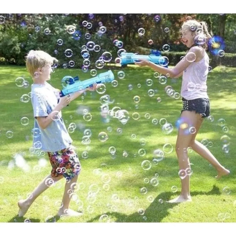 Lançador De Bolhas Grande COM PILHA Arminha Infantil Bolinha De Sabão Bubble Gun