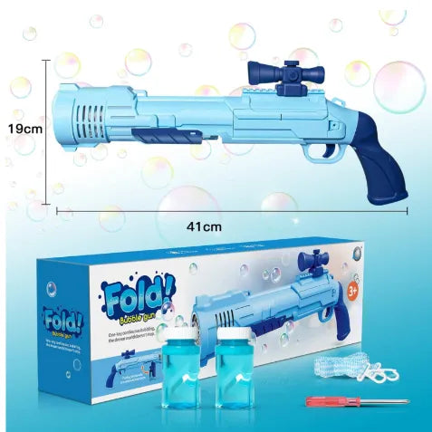 Lançador De Bolhas Grande COM PILHA Arminha Infantil Bolinha De Sabão Bubble Gun