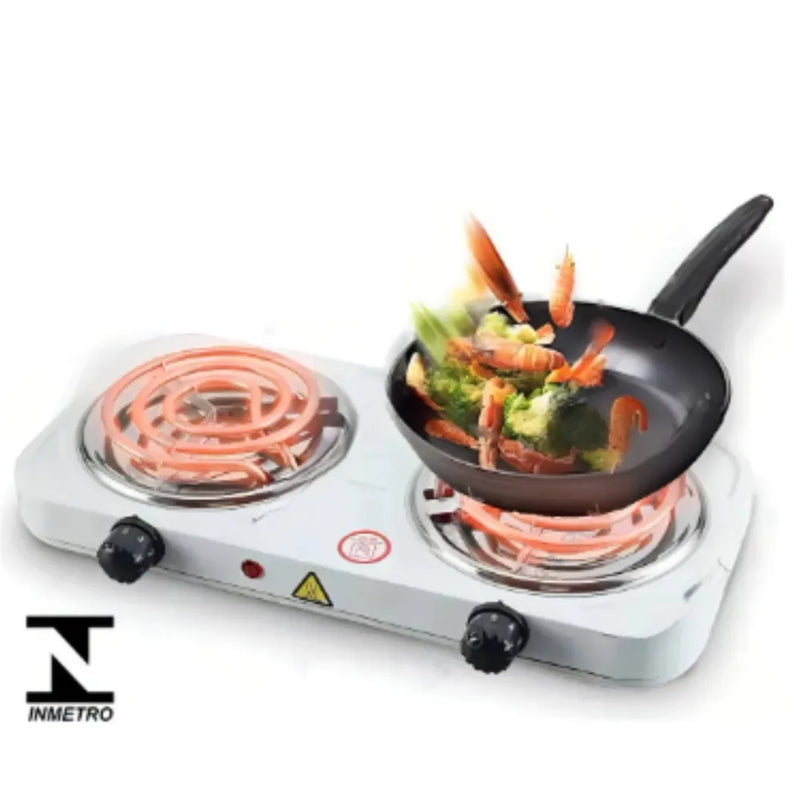 Fogão Cooktop Elétrico 2 Bocas 2500w, Portátil 127v