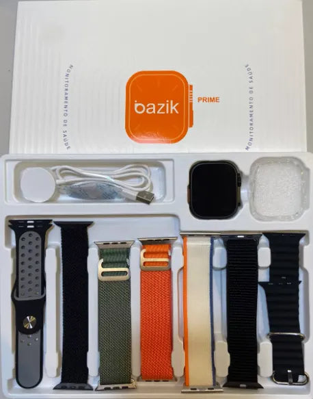 Smartwatch S18 Ultra Pro Bazik Prime Nfc 7 Pulseiras + Case