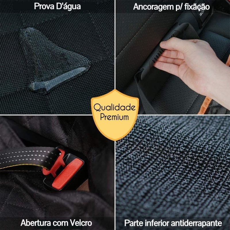 Capa Protetora Impermeável Banco Carro Luxo Cao Gato Pet