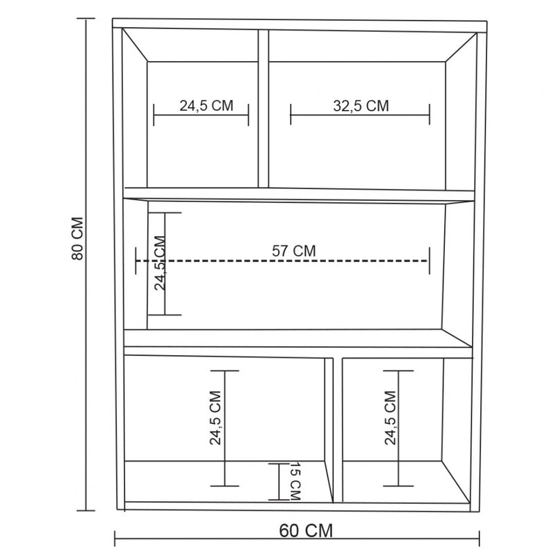 Estante De Parede Multiuso Decoração Livros Organização Banheiro Cozinha Lavanderia Branco Em Mdf - Storesul